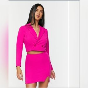 Cropped blazer and mini skirt set